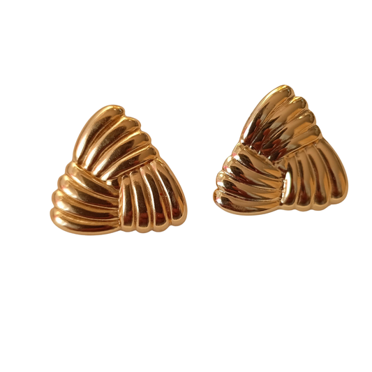 Aretes prisma dorados